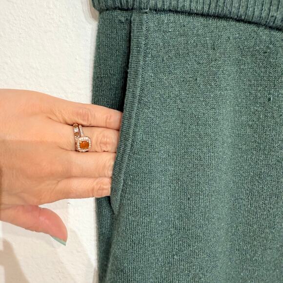 Soma Green Knit Jogger Lounge Pull On Pants Sz M - Picture 5 of 13